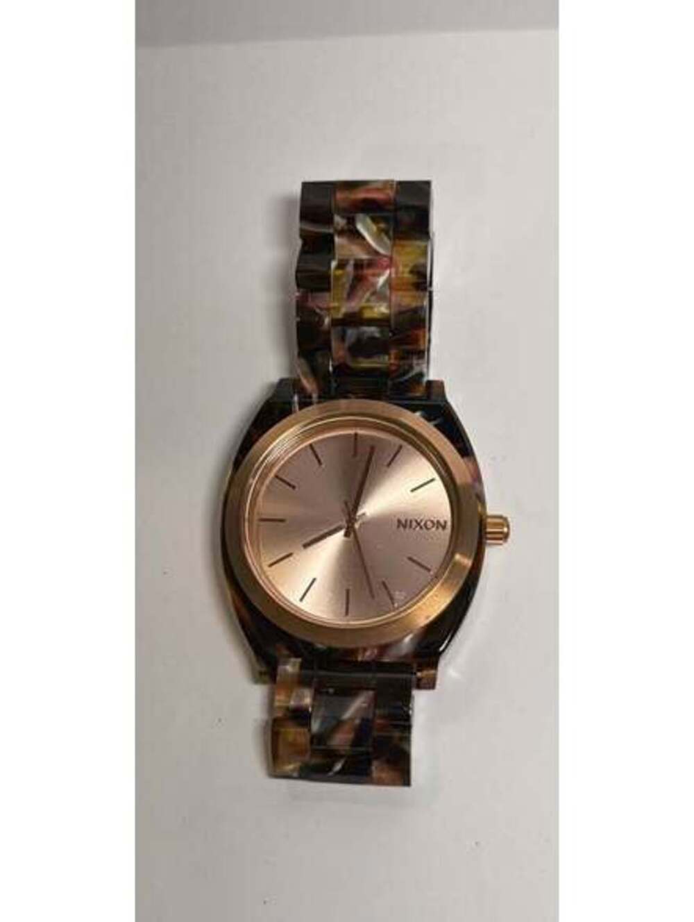 Nixon Time Teller Acetate Watch Rose Gold Tortoise Shell